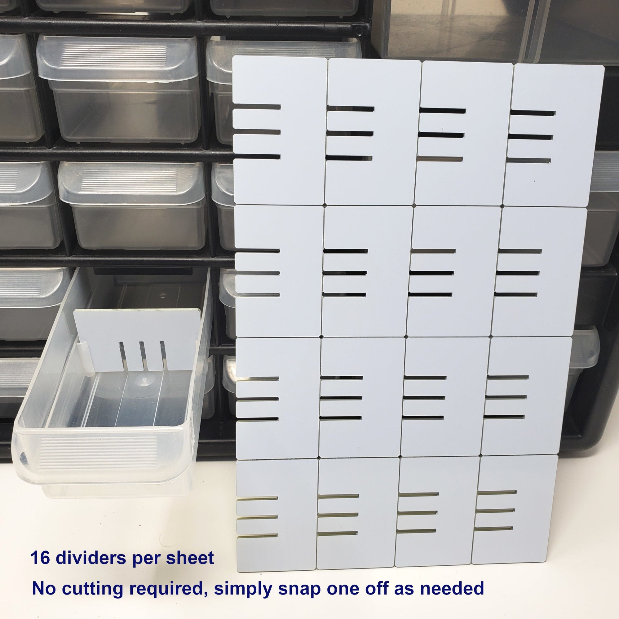 AkroMils Compatible Small Drawer Width Dividers (400 pieces) Bin Better